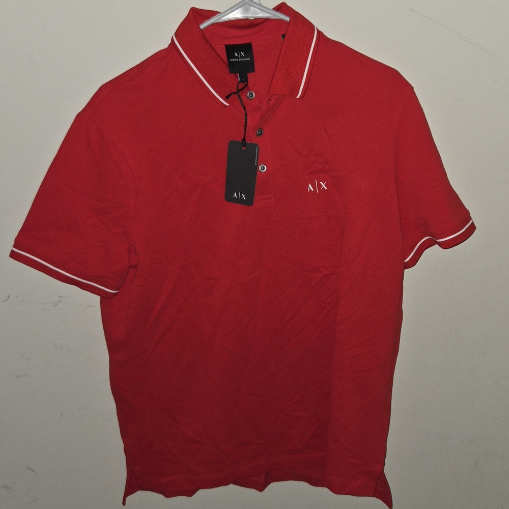 A/X Armani Exchange Red Polo Shirt